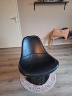 Zwart leren draaistoel Ikea, Huis en Inrichting, Fauteuils, Ophalen, Gebruikt, 75 tot 100 cm, 50 tot 75 cm