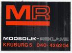 So268 sticker moosdijk reklame kruburg, Ophalen of Verzenden, Zo goed als nieuw, Bedrijf of Vereniging