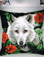 Cado CDA BORDUURPAKKET  WOLF met  RODE ROZEN, Ophalen of Verzenden, Nieuw, Handborduren, Borduurpakket