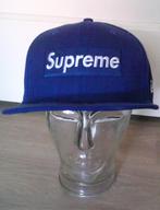 SUPREME blauwe vintage box logo New Era Hat pet 7 1/4, Kleding | Heren, Hoeden en Petten, Verzenden, Zo goed als nieuw, 58 of 59 cm (L, 7¼ of ⅜ inch)