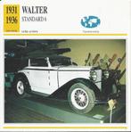 A191 autokaart walter standard 6 ( 1931 - 1936 ), Ophalen of Verzenden, Zo goed als nieuw, Auto's