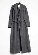 Kiomi Zalando Lange Donkergrijze Mantel Coat Jas Maat 36, Ophalen of Verzenden, Gedragen, Maat 36 (S), Grijs
