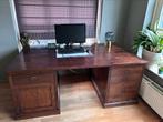 Prachtig ,  groot teakhouten bureau, Ophalen, Gebruikt, Bureau