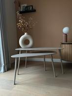 WOOOD Triangle Bijzettafel Set van 2, Huis en Inrichting, Tafels | Sidetables, Ophalen, 50 tot 100 cm, Zo goed als nieuw, Ovaal