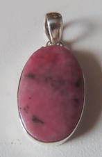 Koopje! Zilveren hanger (no 38) met Rhodoniet, incl verzend, Overige kleuren, Verzenden, Zo goed als nieuw, Met edelsteen