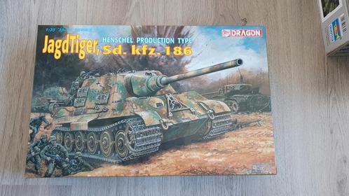 Dragon 1/35 Sd.Kfz. 186 Jagdtiger, Hobby en Vrije tijd, Modelbouw | Auto's en Voertuigen, Nieuw, Tank, 1:32 tot 1:50, Overige merken