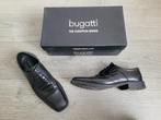 BUGATTI zwarte leren schoenen maat 42 ~ TH1400, Bugatti, Zwart, Ophalen of Verzenden, Zo goed als nieuw