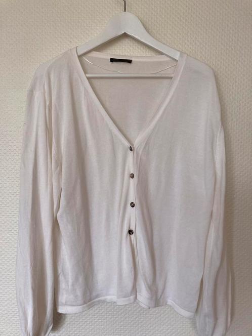 GIULIA e TU Roomwit Fijn Gebreid Vestje maat 44, Kleding | Dames, Truien en Vesten, Zo goed als nieuw, Maat 42/44 (L), Wit, Verzenden