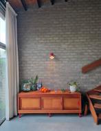 houten dressoir met schuifdeuren, Huis en Inrichting, Kasten | Dressoirs, Ophalen, Met plank(en), Gebruikt, 200 cm of meer