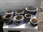 Keulse potten 7 stuks antiek, Steen, Minder dan 30 cm, Minder dan 60 cm, Rond