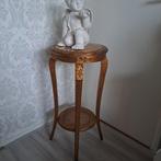 Brocant Frans bijzettafeltje met marmer., Ophalen