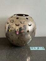 Verzilverde waxinelichthouder (Ø 13 cm), Ophalen of Verzenden, Zo goed als nieuw, Zilver, Kandelaar