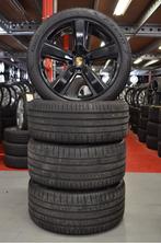 Org. 22" Porsche Cayenne Breed velgen + Zomerbanden + TPMS, Gebruikt, 285 mm, Banden en Velgen, Overige maten
