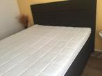 Boxspring met topper, Huis en Inrichting, Ophalen, Bruin, Tweepersoons, Zo goed als nieuw