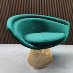 Knoll Warren Platner loungechair - groen velours, Ophalen of Verzenden