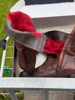 Think! Bruine laarzen met rode voering, mt 38, Bruin, Think!, Lage of Enkellaarzen, Ophalen of Verzenden