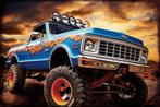 Wandbord, pick-up truck, metaal, deco, Ophalen of Verzenden, Nieuw