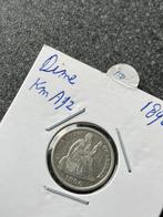 Verenigde Staten zilveren dime 1890, Ophalen of Verzenden, Noord-Amerika, Losse munt, Zilver