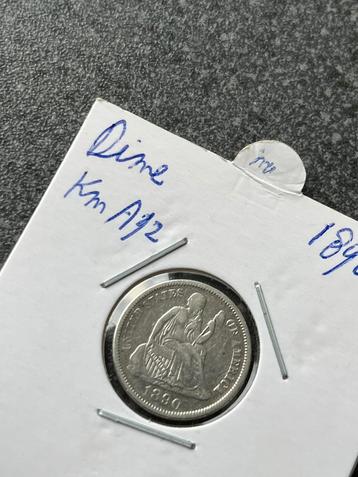 Verenigde Staten zilveren dime 1890 beschikbaar voor biedingen
