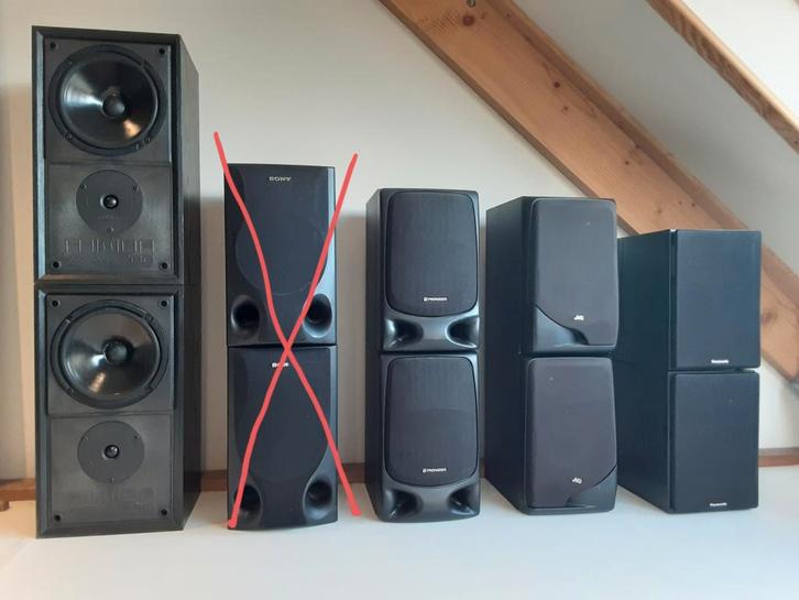 Boxen,  speakers, luidsprekers., Audio, Tv en Foto, Luidsprekers, Zo goed als nieuw, Front, Rear of Stereo speakers, Overige merken