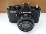 Chinon CE-3 memotron met Vivitar 28mm F/2.8 lens, Ophalen of Verzenden, Niet werkend, Spiegelreflex, Overige Merken