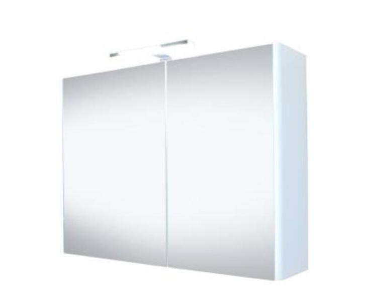 MDF spiegelkast + verlichting 100x60cm, Huis en Inrichting, Badkamer | Badkamermeubels, Nieuw, Spiegelkast, Minder dan 100 cm