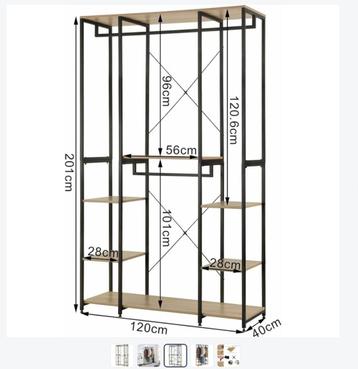 11 kledingrekken voor kledingwinkel beschikbaar voor biedingen