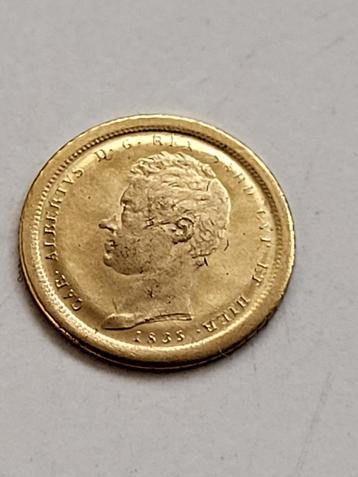 REPLICA mini-munt Italië 20 lires 1849 0,32 gr 14kt goud  beschikbaar voor biedingen