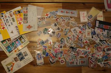 Uitzoekpartij Rode Kruis hele wereld FDC boekjes zegels beschikbaar voor biedingen