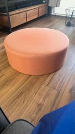 Oranje Folk design poef - Voetenbank, Ophalen, Rond, Zo goed als nieuw, 75 tot 100 cm