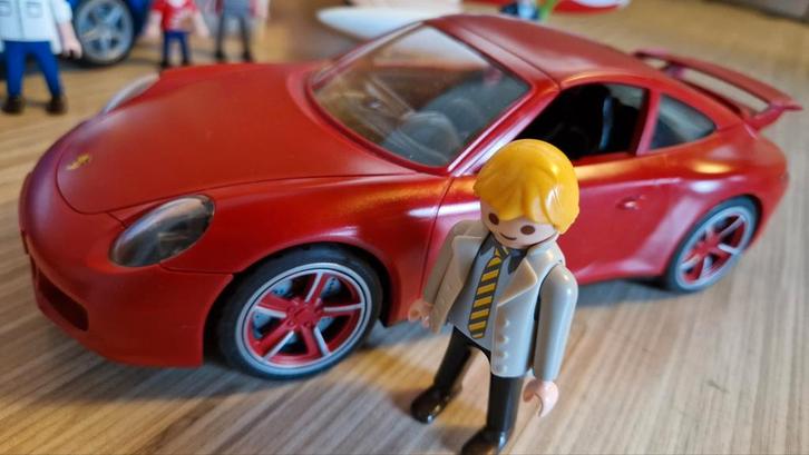 Playmobil Set: 2x Porsche & 1x Vliegtuig, Kinderen en Baby's, Speelgoed | Playmobil, Gebruikt, Ophalen