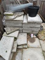 Gratis tegels grijs, Tuin en Terras, Ophalen, Gebruikt, 10 m² of meer, Beton