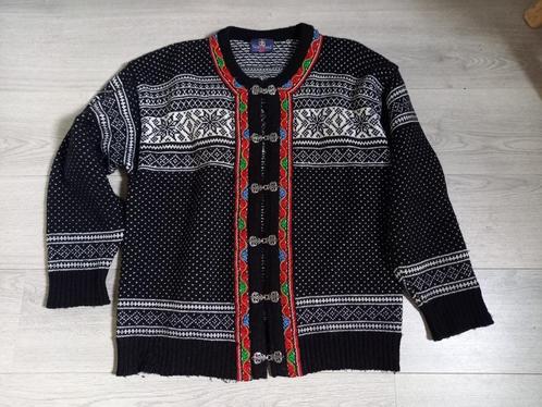 Noors Wollen Vest (Maat XL) Skaeveland, Kleding | Dames, Truien en Vesten, Gedragen, Maat 46/48 (XL) of groter, Zwart, Ophalen of Verzenden