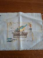 Borduurwerk koolmees van Marjolein Bastin, Ophalen of Verzenden, Minder dan 50 cm, Schilderij, Minder dan 50 cm