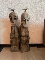 Indische vruchtbaarheidsbeelden - Houtsnijwerk set van 2, Antiek en Kunst, Ophalen