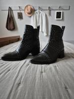 Sacha Leren Enkellaarzen Zwart Studs Maat 40, Zwart, Lage of Enkellaarzen, Ophalen of Verzenden, Zo goed als nieuw