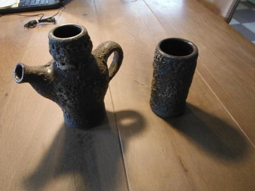 Jopeko Keramik, glazuur Paris koffiepot en beker / vaas, Antiek en Kunst, Antiek | Vazen, Verzenden