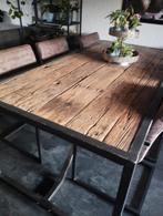 Eettafel en bijpassende salontafel, Huis en Inrichting, Tafels | Eettafels, Ophalen, Gebruikt, Rechthoekig, 50 tot 100 cm