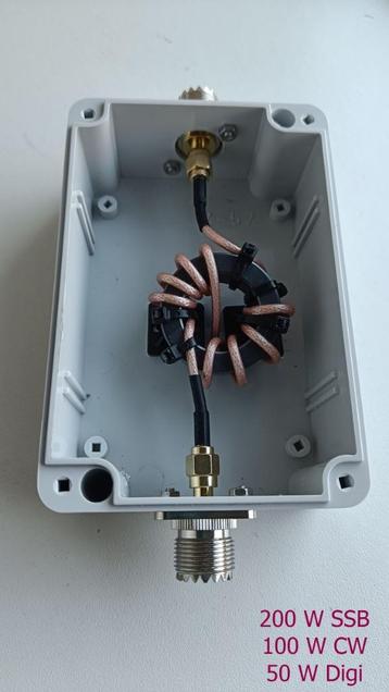 Mantelstroomfilter (1:1 balun) 200W voor HF (3,5-30 MHz)