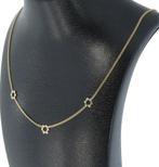 Gourmet 14k gouden bloem schakel dames ketting fraai