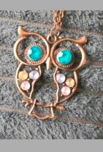 Ketting Uil, Verzenden, Nieuw, Goud, Met hanger
