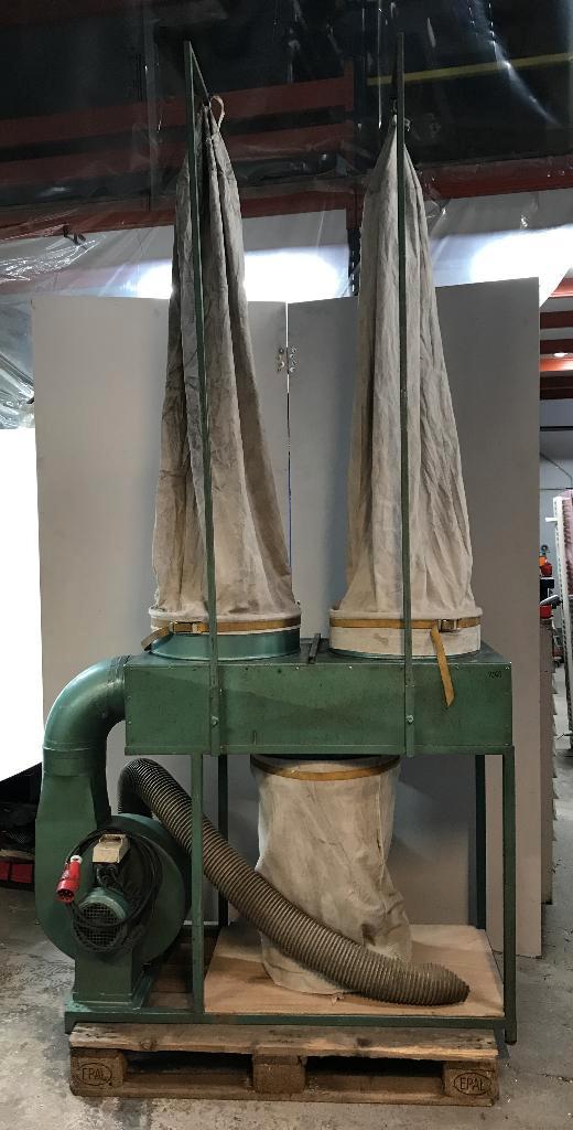 Houtmotafzuiger, 400 volt, met dubbele beluchtingszakken, Doe-het-zelf en Verbouw, Ventilatie en Afzuiging, Gebruikt, Afzuiger