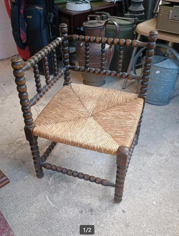 Antiek stoeltje breistoeltje hoekstoeltje, Antiek en Kunst, Antiek | Meubels | Stoelen en Banken, Ophalen