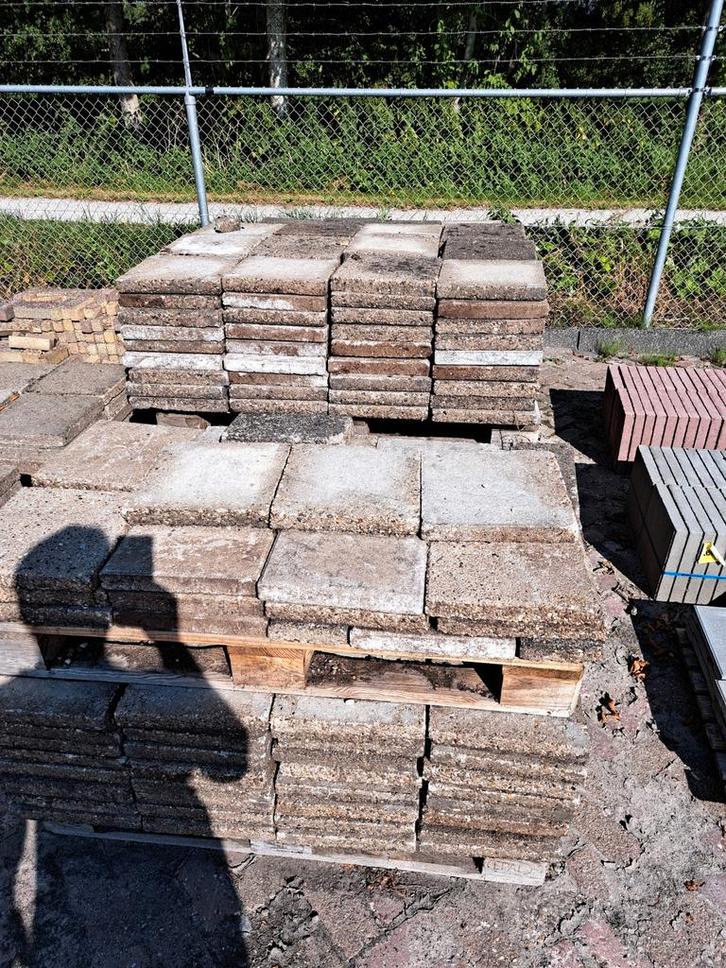 tegels 30x30cm gebruikt 0,25 p/st, Tuin en Terras, Tegels en Klinkers, Gebruikt, Terrastegels, Beton, 10 m² of meer, Ophalen