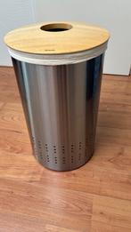 Brabantia RVS was 'mand' met houten deksel, Ophalen, Zo goed als nieuw, Overige kleuren, Overige typen