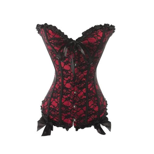 Rode zwarte korset gothic corset sexy dames vrouwen punk, Kleding | Dames, Ondergoed en Lingerie, Body of Korset, Verzenden