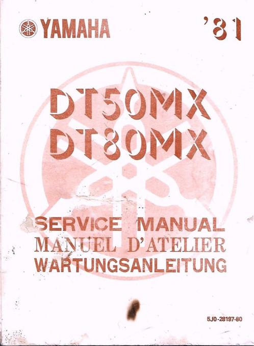 Yamaha DT50 MX DT80 MX service manual (2217z), Fietsen en Brommers, Handleidingen en Instructieboekjes, Zo goed als nieuw, Verzenden