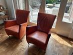 Montis Windy -  2 lederen fauteuils, Ophalen, Gebruikt, Twee, Bruin