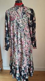 Vintage jurk Lievertje maat S gebloemd veelkleurig over kni, Ophalen of Verzenden, Roze, Maat 36 (S), Gedragen