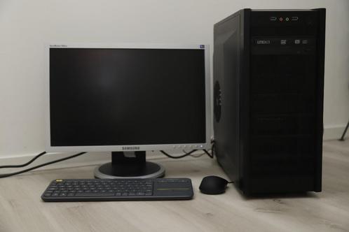 Mooie gebruikte desktop, Computers en Software, Desktop Pc's, Gebruikt, 3 tot 4 Ghz, HDD, SSD, 16 GB, Met videokaart, Met monitor